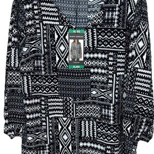 Mario Serrani Women's V-Neck Top (Black/Negro, X-Large)